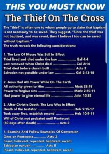 The Truth Behind the Thief on the Cross and Baptism