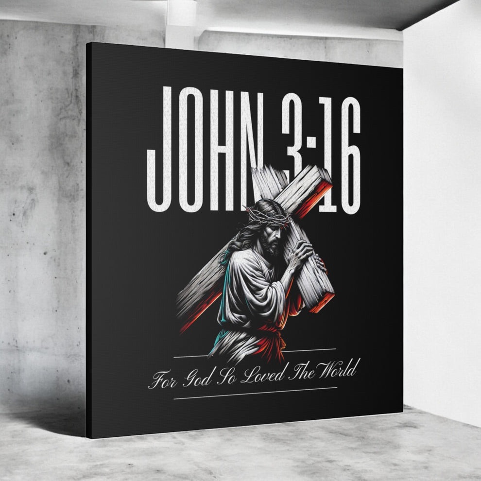 John 3:16 Canvas Print Wall Art